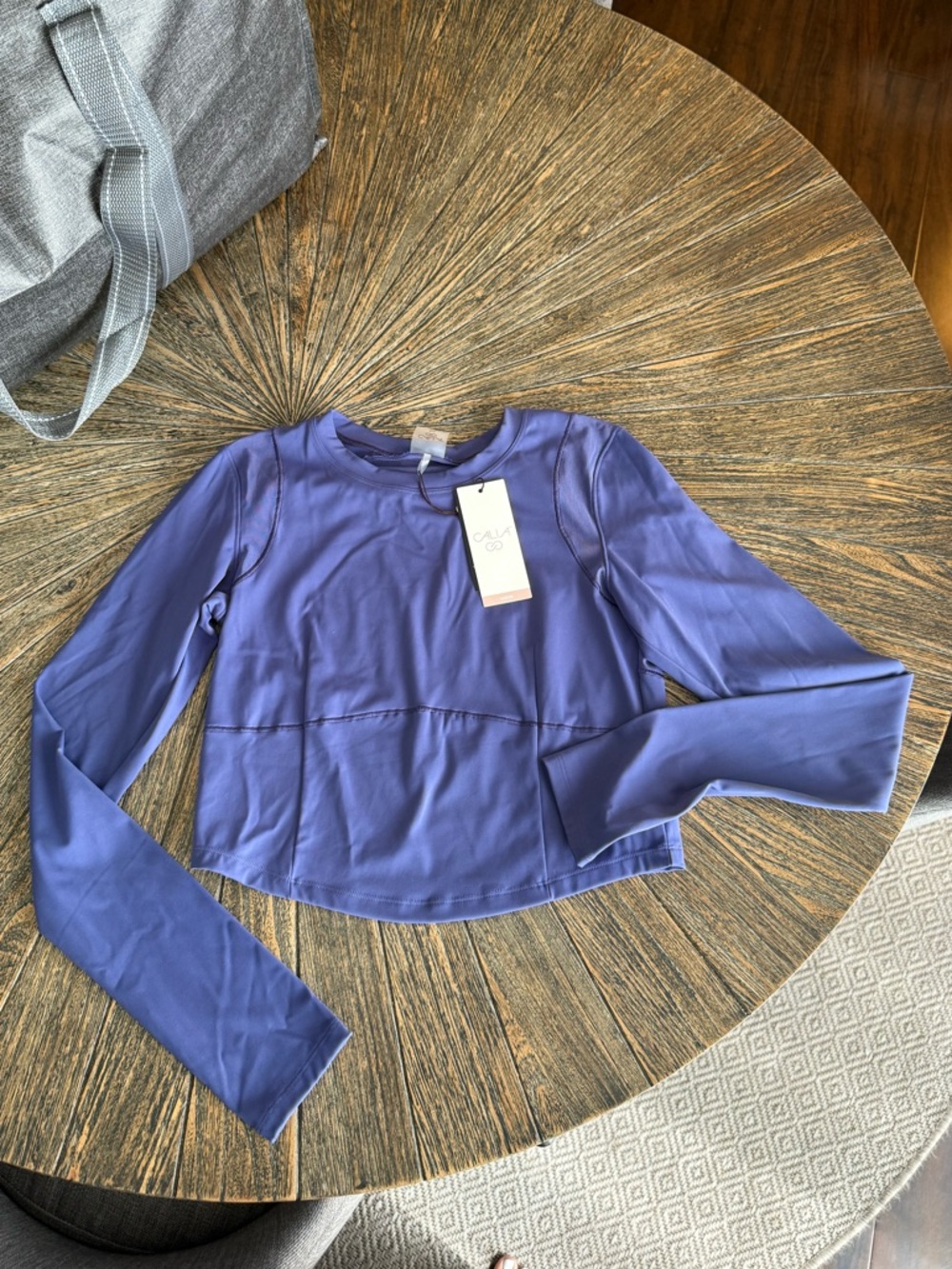 CALIA by Carrie Underwood Periwinkle Long-Sleeve Mesh Back Athletic Top